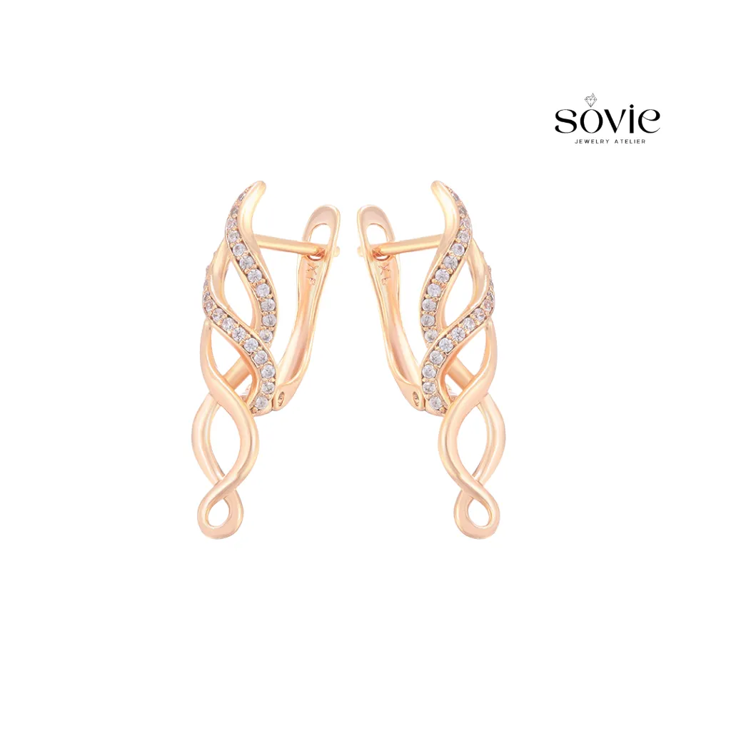Infinity Twist Crystal Drop Earrings