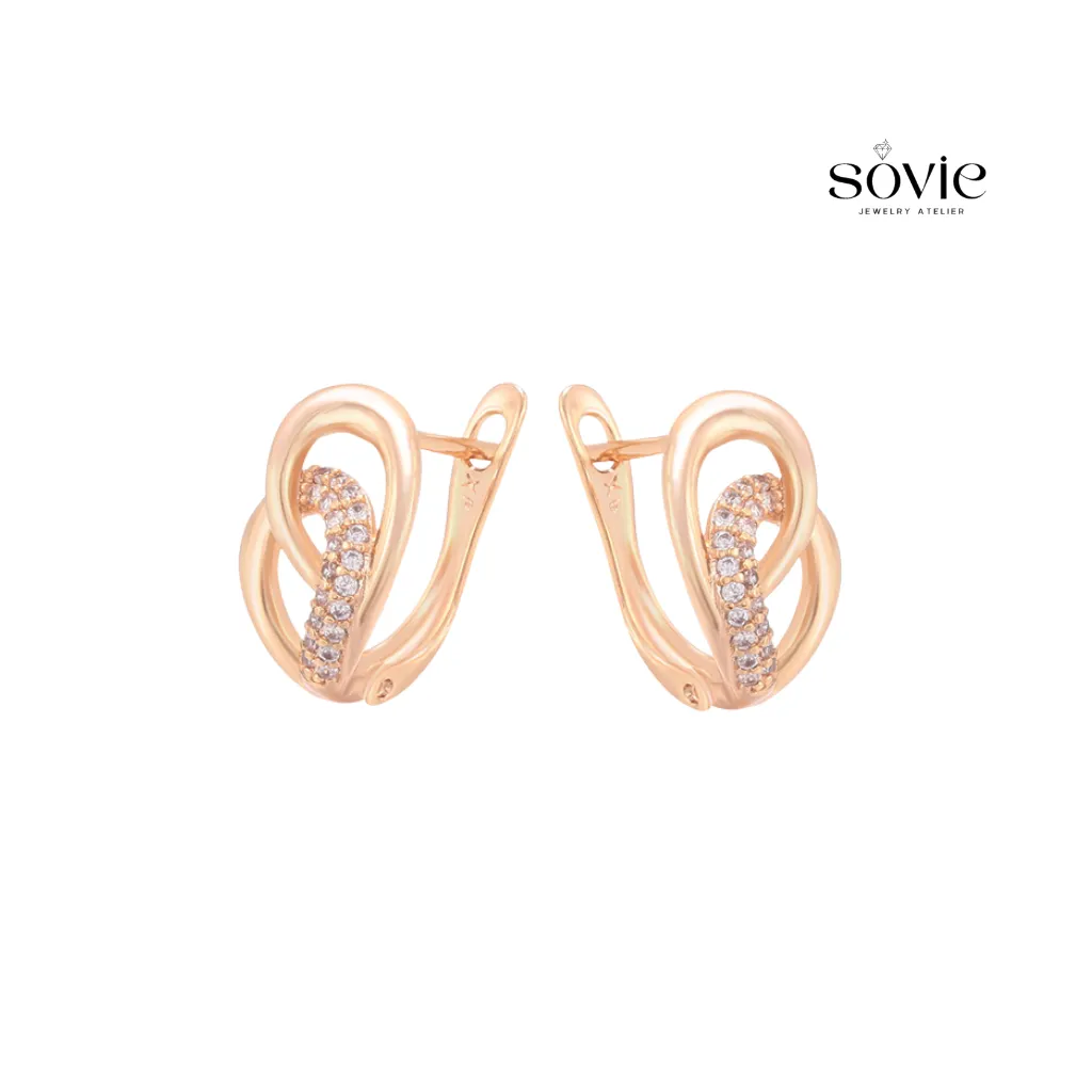 Rose Interlocking Knot Earrings