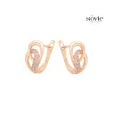 Rose Interlocking Knot Earrings