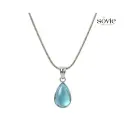 Cabochon Teardrop Gemstone Necklace