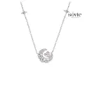 Crescent Moon & Heart Star Necklace