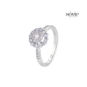 Pink Blossom Halo Ring