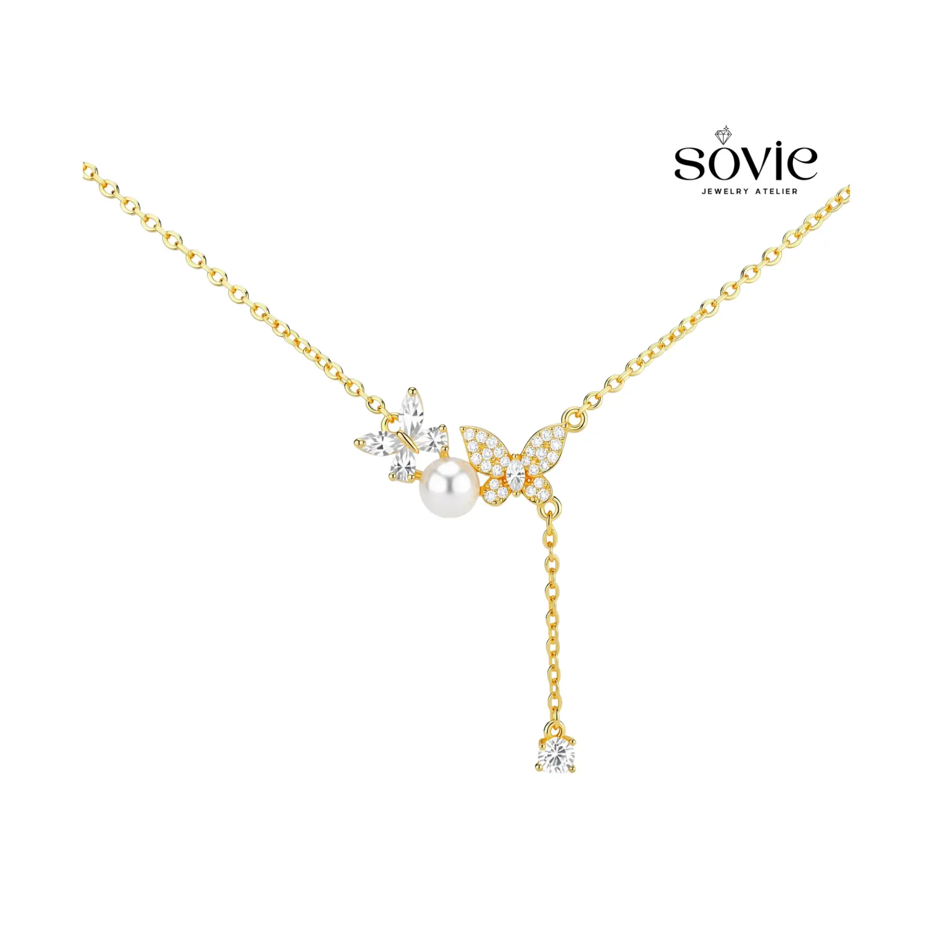 Pink Halo Solitaire Pendant Necklace