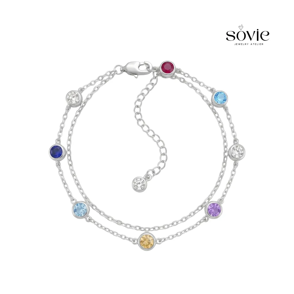 Aurora Crystal Double Layer Bracelet