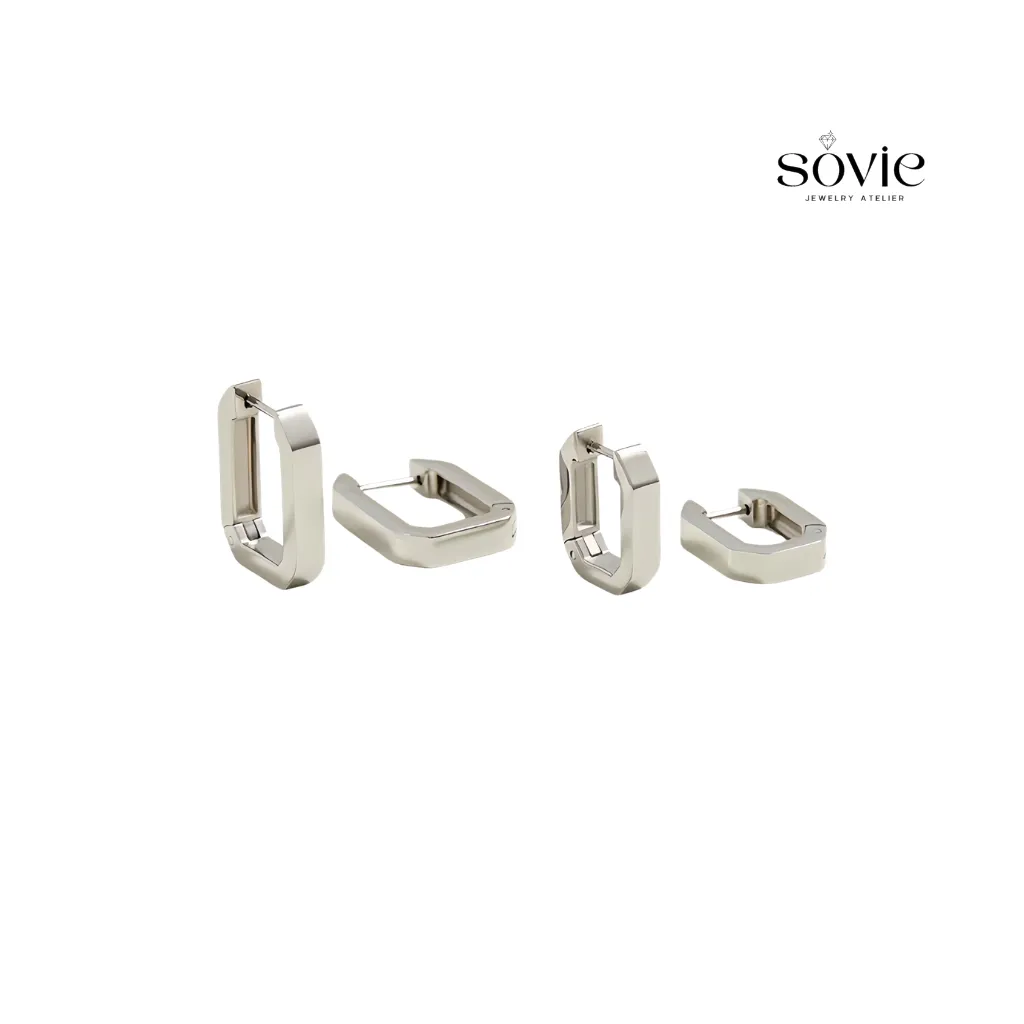 Sovie Aria Geo Hoop Earrings