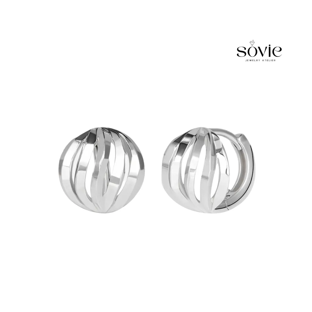 Celeste Wave Huggie Earrings