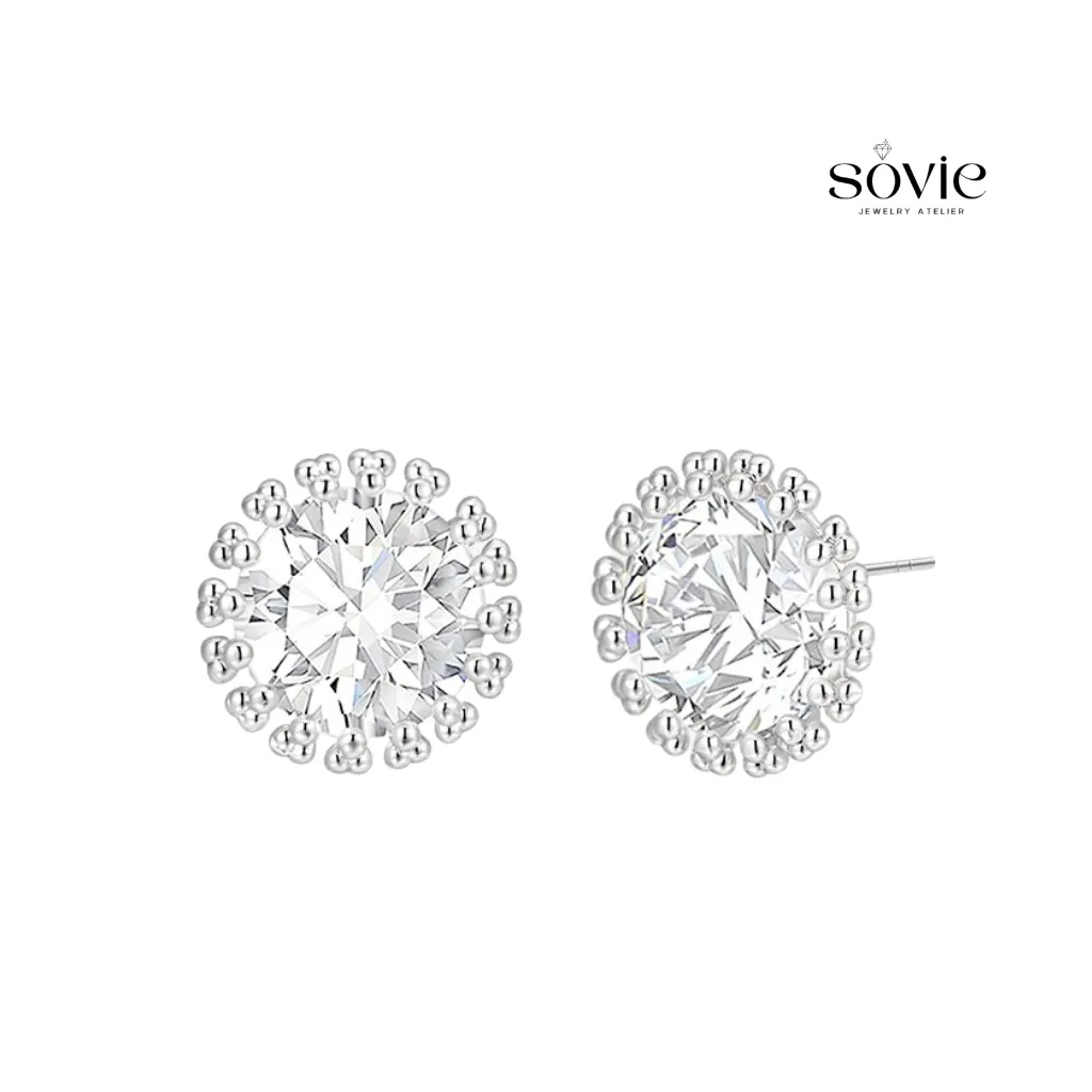 Fleur Crystal Stud Earrings